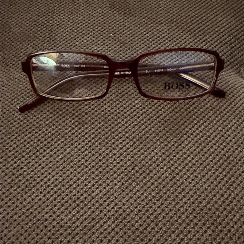 Hugo Boss Brown Rectangular Glasses